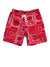 Noble Ljon Red Scarf Shorts